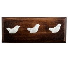 Bird Metal Dresser Wooden Hooks